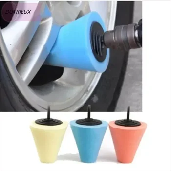  Автоматическая губка для полировки колес, используемая для электрической дрели 3 дюйма / 4 дюйма полировальный шарик для полировки конуса ступицы автомобиля полировальная губка