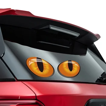 Автомобильная наклейка Забавный кошачий глаз Симуляция Зеркало заднего вида Окно автомобиля Наклейка 3D Автомобильные наклейки 2021 Новый Горячие продажи