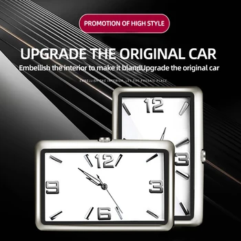  Автомобильные внутренние кварцевые часы Mini Luminous Auto Gauge Clock Приборная панель Часы Авто Орнамент Для Стайлинга Автомобильные Аксессуары