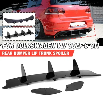 Автомобильный стайлинг для Volkswagen VW Golf 6 VII MK6 GTI 2009 2010 2011 2012 Черный задний бампер губа багажника спойлер задний диффузор протектор