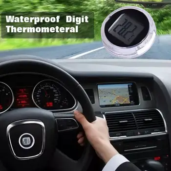 Автомобильный цифровой дисплей температуры Электронный термометр Точное считывание показаний Высокая водонепроницаемость Простая установка для приборных панелей