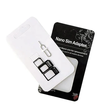 Адаптер SIM-карты Cantell Преобразователь адаптера для замены SIM-карты Nano SIM на стандарт MICRO SET 4 в 1 Адаптер SIM-карты Cantell Преобразователь адаптера для замены SIM-карты Nano SIM на стандарт MICRO SET 4 в 1 1