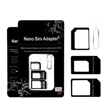 Адаптер SIM-карты Cantell Преобразователь адаптера для замены SIM-карты Nano SIM на стандарт MICRO SET 4 в 1 Адаптер SIM-карты Cantell Преобразователь адаптера для замены SIM-карты Nano SIM на стандарт MICRO SET 4 в 1 2