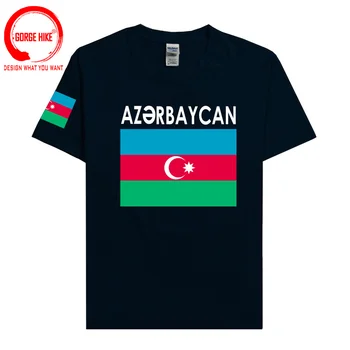 Азербайджан Азербайджан Мужчины Футболки Джерси Национальная сборная Футболка 100% хлопок Футболка Одежда Страна Спортивный флаг AZE Футболка