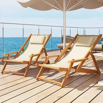 балкон пляжный стул кемпинг деревянный складной ленивый задний двор пляжные стулья пол уникальный путешествия кадейра-де-прайя наружная мебель