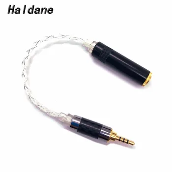 Бесплатная доставка Haldane 10 см 2,5 мм TRRS Сбалансированный мужской к 3,5 мм стерео женский наушник аудиоадаптер