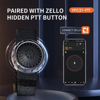  Беспроводной контроллер кнопочного переключателя PTT, совместимый с Bluetooth для голосового домофона Zello (без батареи)  Беспроводной контроллер кнопочного переключателя PTT, совместимый с Bluetooth для голосового домофона Zello (без батареи) 3