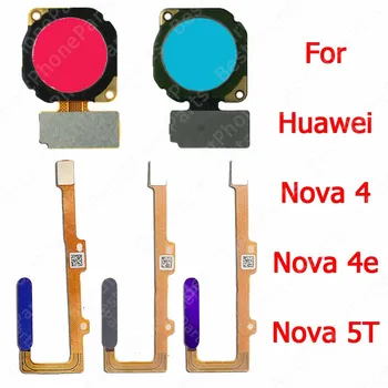 Возврат ключа Сканер отпечатков пальцев Flex Кабель Датчик отпечатков пальцев для Huawei Nova 4e 4 5T Новые запасные части