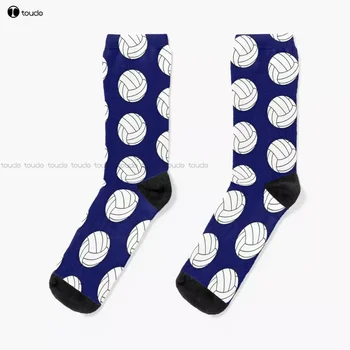 Волейбольный шаблон (версия 1) Носки Персонализированные пользовательские носки унисекс для взрослых подростков и молодежи 360 ° Цифровая печать на заказ Подарочная уличная одежда