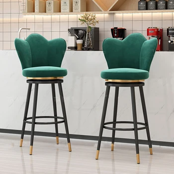 Вращающийся металлический барный стул Европейский современный минималистичный лаунж-бар Барный стул Барный стул Обеденный бар Sgabello Cucina Alto Мебель для ресторана
