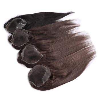 Высококачественный коричневый цвет Q6 Base Skin Женский парик 100% девственные человеческие волосы парик с мягкими волосами для женщин