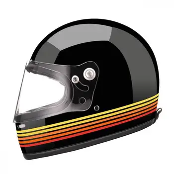 Высокопрочный американский полнолицевой шлем из стекловолокна, Для мотоцикла Harley и круизного мотоцикла защитный шлем AMZ 919