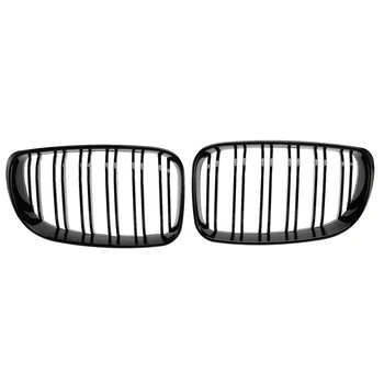  Глянцевый черный Двойные планки Передняя решетка радиатора Замена решетки