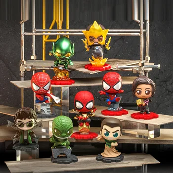 Горячие игрушки 7-9 см Cosbi Spiderman Аниме Фигурка Модель Слепая коробка Q Версия Украшение Модель Кулон Детские Игрушки Детский Подарок на День Рождения