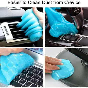  Грязь для чистки салона автомобиля Грязь -в-1 Автомобильная гелевая шпатлевка с автомобильной горкой Гель Слайм Машина Auto Vent Magic Dust Remover Клей Super Clean