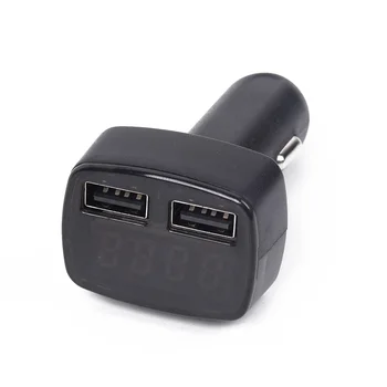Двойное зарядное устройство USB Зарядное устройство Аксессуары для сотовых телефонов qc3.0 Авто Колыбели Быстрая зарядка Вольт Амперметр USB Автомобильное зарядное устройство