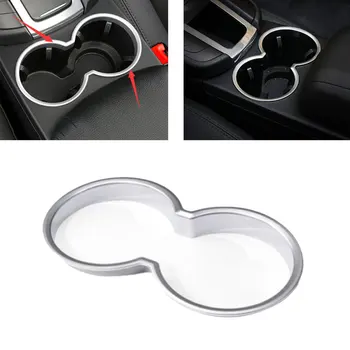  Декоративный накладка на подстаканник для салона автомобиля для Porsche Macan 2015-2022 Gloss Silver ABS Water Cup Trim Аксессуары для стиля