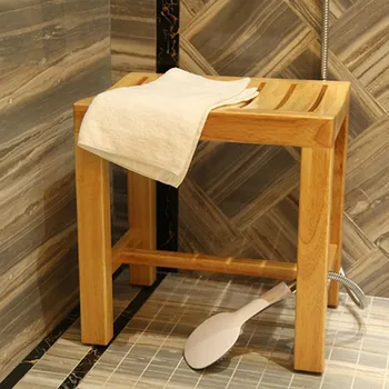 Деревянная водонепроницаемая скамеечка для ног, скамейка для ванной комнаты, антикоррозийная низкая табуретка, скамейка для обуви, твердый табурет, скамейка для ванны, скамейка для душа, WJ606