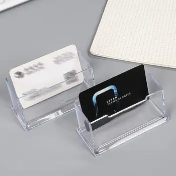  Держатель для визитных карточек для стола, прозрачные пластиковые держатели для дисплеев для визитных карточек, подходят для 30-50 визитных карточек.