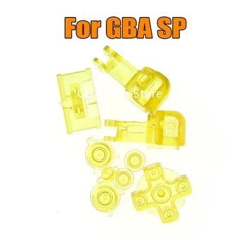 Для GBA SP Полные кнопки Прозрачный прозрачный цветной пластик A B Выберите Пуск L R Кнопки D Pad