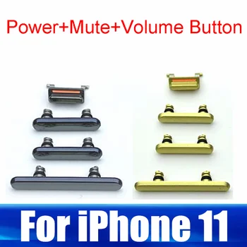 Для iPhone 11 выключатель питания Кнопка громкости звука + кронштейн Железный крючок ВКЛ ВЫКЛ Боковая клавиша отключения громкости питания и маленькая металлическая запасная деталь