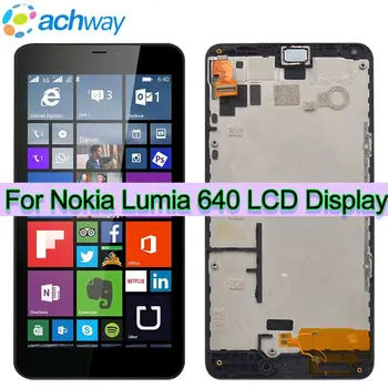 Для Microsoft Nokia Lumia 640 ЖК-дисплей Сенсорный экран Дигитайзер в сборе с рамкой 5.0