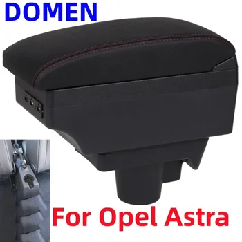 Для Opel Astra Подлокотник Коробка Детали интерьера Центральное содержимое автомобиля с выдвижным отверстием для чашки Большое пространство Двухслойный USB DOMEN