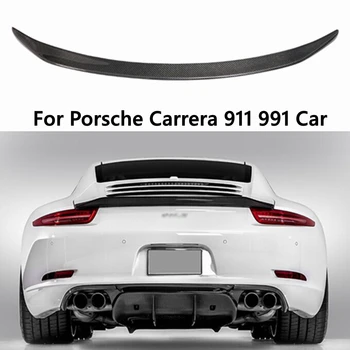 Для Porsche Carrera 911 991 Автомобильный стайлинг Углеродное волокно Задняя кромка Крыша Спойлер Багажник Багажник Крыло SHCHCG 2012 2013 2014 2015 год