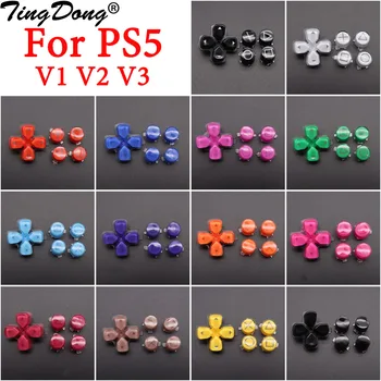 Для PS5 Направление Функциональные кнопки Для PS 5 Кнопка контроллера ABXY Cross D-pad Замена желейной кнопки