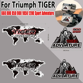 Для Triumph TIGER 660 800 850 900 1050 1200 Спортивные приключенческие наклейки Наклейки Накладка на бак Багажник Багажник Сумки Алюминиевые чехлы