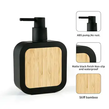Дозатор кухонного мыла Герметичный дозатор мыла Герметичный дозатор бамбукового мыла Современный многоразовый многофункциональный идеально подходит для рук