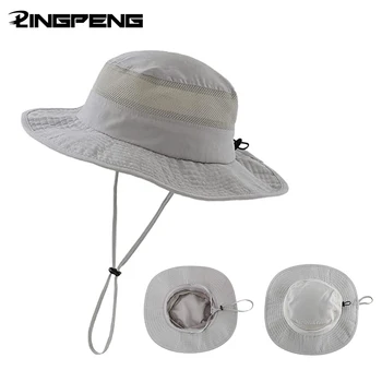 Дышащая широкополая шляпа Boonie Hat UPF 50+ Наружная защита от ультрафиолета Шляпа от солнца Шляпа с широкими полями Шляпа-ведро Сетчатые шляпы для рыбалки