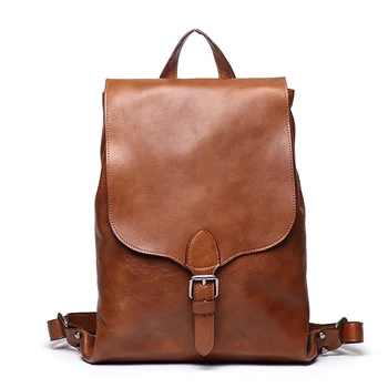 Женский рюкзак из натуральной кожи, женская винтажная сумка, школьная с мужчинами, высокое качество, путешествия, 12-дюймовый ноутбук Leathfocus