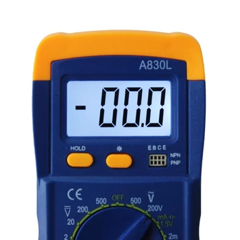 ЖК-дисплей цифровой мультиметр AC-DC Электрический измеритель вольтметра Ток Ом Мультитестер