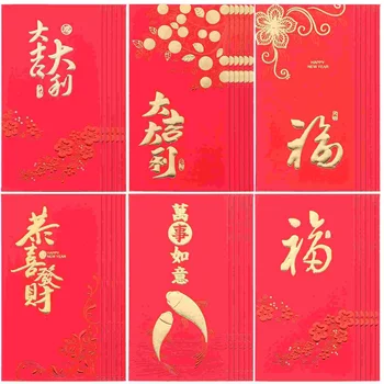 Золотой цвет Китайский Весенний Фестиваль Красные Конверты Китайские Деньги Карман Новогодний Благословение Денежный Мешок Новогодний Подарок