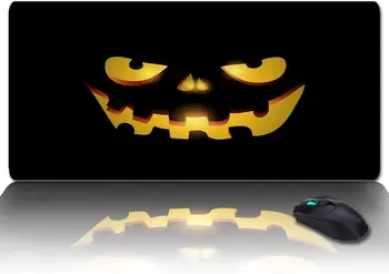 Игровой коврик для мыши Extended XXL Резиновый коврик для мыши Halloween Pumpkin Lantern Настольный коврик с нескользящим покрытием для ноутбука Офисная работа 35 