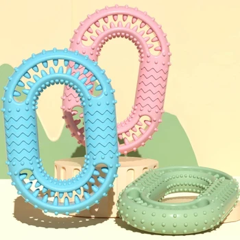  Игрушка для собак Сверхпрочный прорезыватель в форме уплотнительного кольца Интерактивная эластичная игрушка для собак Инструмент для чистки зубов