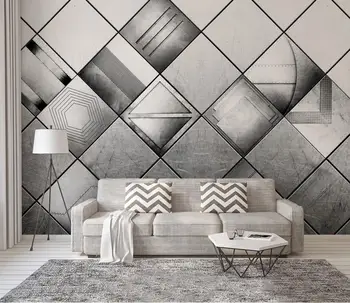  индивидуальный крупномасштабный домашний фон украшение стены обои трехмерная геометрическая графика атмосферная живопись