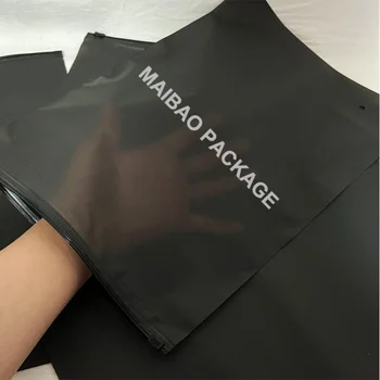 Индивидуальный продукт、Лидер продаж Индивидуальная Черная Одежда Zip Lock Poly Bags Для Упаковки Толстовка Сумка Пользовательский Логотип Печатная Молния