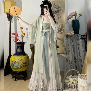 Китайский стиль Традиционный Ханьфу Косплей Костюм Принцесса Платья Улучшенная Фея Элегантная Красивая Девушка Азиатская Ретро Мода