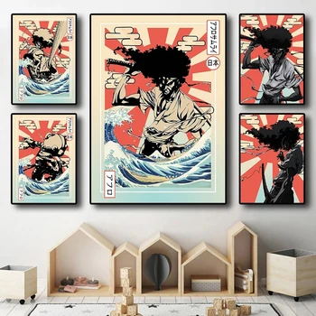 Классическая ретро живопись абстрактное искусство домашний декор афро самурай картина кабинет спальня гостиная кафе настенный декор качество холст плакаты