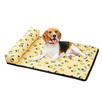  Коврик для охлаждения собак Летний коврик для собак Одеяло для кошек Диван Дышащая кровать для собак Моющаяся для маленьких, средних и больших собак Автомобиль с подушкой