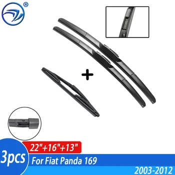 Комплект передних и задних щеток стеклоочистителя для Fiat Panda 169 2003-2012 2011 2010 2009 2008 2007 2006 Лобовое стекло 22