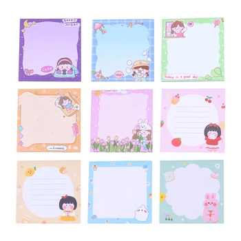 корейский милый кавайный блокнот для заметок дневник женщины девушка розовые блокноты кролик стикеры заметки назад в школу канцелярские принадлежности почта вкладка планировщик