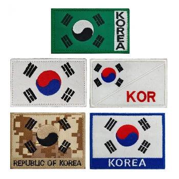 корейский флаг вышитые нашивки ткань этикетка тайцзицюань диаграмма значок нарукавная повязка ткань нашивка одежда сумка аксессуары