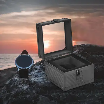  Коробка для хранения одиночных часов Коробка для часов Прозрачная верхняя крышка контейнера Наручные часы Витрина для большинства часов, умных часов