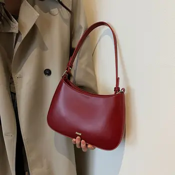 Красные сумки через плечо для женщин 2023 Новая текстурная кожаная сумка через плечо Роскошная дизайнерская сумка для невесты Тренд