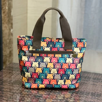 красочная мультяшная водонепроницаемая сумка для поездок на работу многослойная портативная женская сумка большой емкости ланч-бокс сумка для закусок сумка для мамы