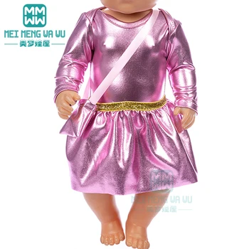 Кукольная одежда платье принцессы с пайетками для 43 см игрушка новорожденная кукла ребенок 18 дюймов американская кукла наше поколение