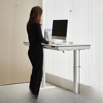 Легкий роскошный электрический подъемный стол с двумя двигателями для домашнего кабинета, стол для каллиграфии, компьютерный стол, современный и минималистичный офисный стол